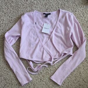 Forever 21 Soft Pink Tie-Front Blouse